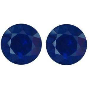  2.72 Carat Loose Blue Sapphires Round Cut Pair Jewelry