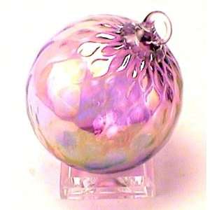   Glass Ball Christmas Ornaments By Glass Eye Studio in Purple Diamond
