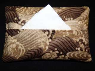 Fabric Tissue Holder   Gilded Amber Waves  