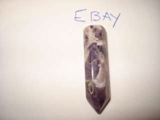 Natural Amethyst Crystal Gemstone 1 Point Pendant  