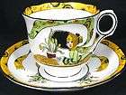 melba dolly varden hp yellow black art deco tea cup