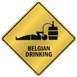    BELGIAN DRINKING  CROSSING SIGN COUNTRY BELGIUM
