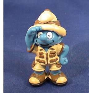  The Smurfs Smurf with Pith Helmet Pvc Figure: Toys & Games