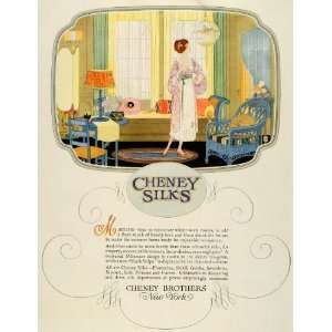  1922 Ad Cheney Brothers Silks Art Deco Interior Decoration 