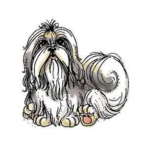  Art Impressions Dogs Cling Rubber Stamp Shih Tzu; 3 Items 