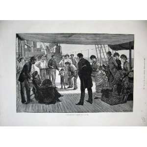  1884 Morant Cox Fine Art People Ship Deck Little Boy