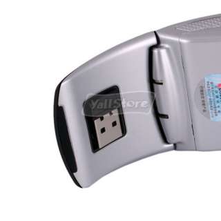 V2010 2.4Gz Black Bridge Shape Wireless Mouse Mic For PC Laptop USB 