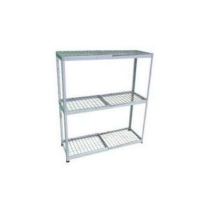 METAL POINT PLUS Galvanized Steel Shelving Unit with Wire Shelves 