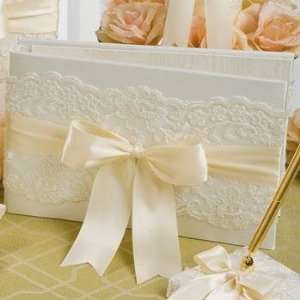  Beverly Clark Ivory Lace Guest Book Album with Satin Gold 