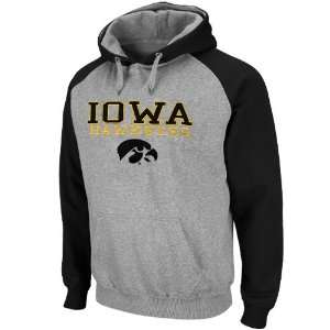  Iowa Hawkeyes Ash Black Atlas Pullover Hoodie Sweatshirt 
