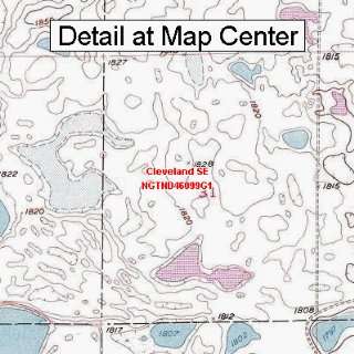 USGS Topographic Quadrangle Map   Cleveland SE, North Dakota (Folded 
