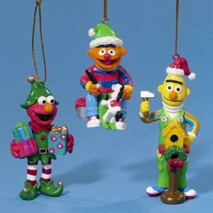   Sesame Street Elmo, Bert and Ernie Christmas Ornaments