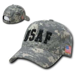 USAF AIR FORCE BASEBALL CAP HAT DIGITAL CAMO US FLAG  