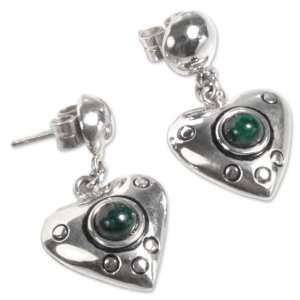  Chrysocolla dangle earrings, Living Heart Jewelry