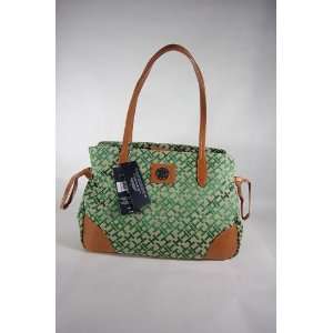  Womens Tommy Hilfiger Handbags Purse Bag Large Tote Green 