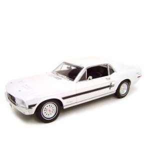  1968 FORD MUSTANG GT WHITE 1:18 DIECAST MODEL: Everything 