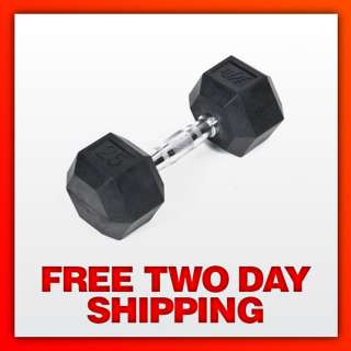 NEW & SEALED Cap Barbell Rubber Coated Hex Dumbbell with Chrome 