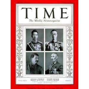  Hirohito, Pu Yi, Stalin and Chiang by TIME Magazine. Size 
