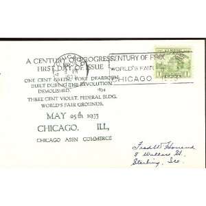 Scott #728 Chicago Assn Commerce (8)First Day Cover; Chicago; Century 