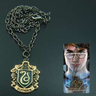 Harry Potter Slytherin Black Metal Necklace NIB  