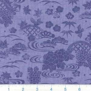  45 Wide Kimono Art 2 Garden Toile Purple Fabric By The 