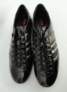 BN Mens PRADA Black Leather Sneakers Trainers Shoes UK9.5 EU43.5 