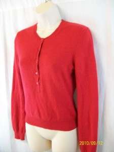 MODA INTERNATIONAL red pullover cashmere sweater size S  