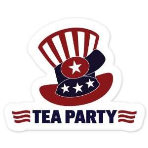  Tea Party Movement LOWER TAXES bumper sticker 5 x 4 