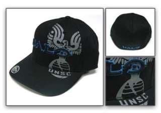 Baseball Cap HALO NEW Halo UNSC Logo Black Hat Costume Licensed 