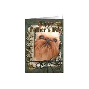  Happy Fathers Day   Brussels Griffon   Stone Paws Card 