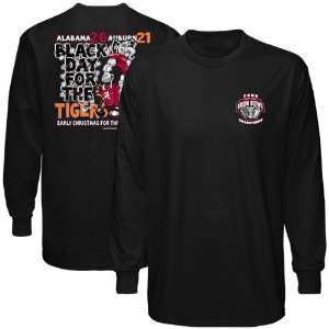   Auburn Tigers Black 2009 Iron Bowl Black Day Long Sleeve Score T shirt