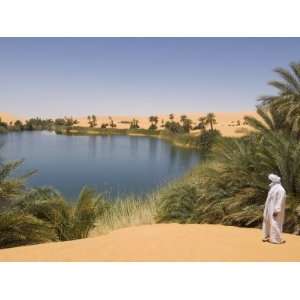 Umm El Ma Lake, Erg Awbari, Sahara Desert, Fezzan, Libya, North Africa 