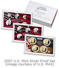 10) SETS 2007 UNITED STATES MINT S SILVER PROOF 14 COINS PER SET 