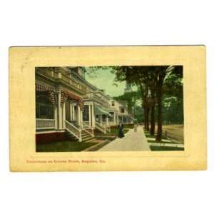   Homes on Greene Street Postcard Augusta Georgia 1912 