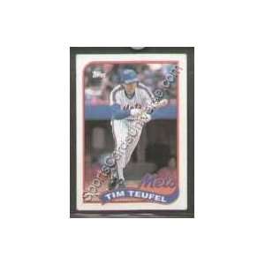  1989 Topps Regular #9 Tim Teufel, New York Mets Baseball 