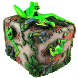  Cute Stretch Frogs Puzzle Box Trinket Stash