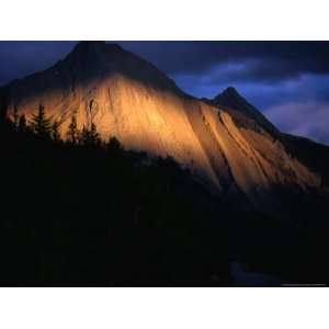 Mountain Peak on the Road to Medicine Lake, Jasper National Park 