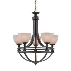  Seymour Collection 5 Light 29 Old Bronze Chandelier with 