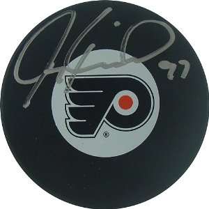  Jeremy Roenick Autographed Hockey Puck   Philadelphia 