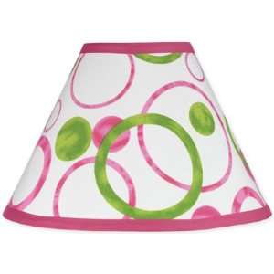    Circles Pink and Green Modern Lamp Shade by JoJo Designs Baby