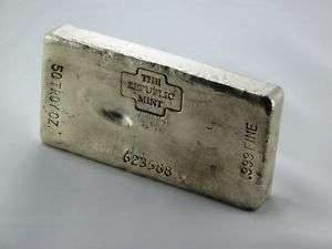 Republic Mint 50oz .999 fine silver bullion bar  