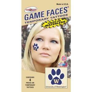  Washington Huskies Waterless Game Face Tattoo