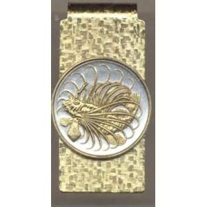   Toned Gold on Silver Singapore Lion fish, Coin   Money clips Beauty