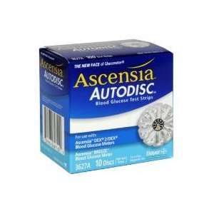  Ascensia Autodisc Blood Glucose Test Strips, Box of 100 