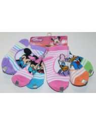 Disney Minnie Mouse and Friends Toddler Girls Socks 6 Pair 6 Designs 