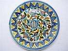 Vintage 1960s Jerusalem Armenian Polychrome Ceramic Plate