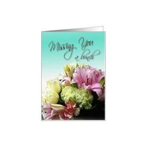  Missing You a bunch   Pink Bouquet Card Health & Personal 