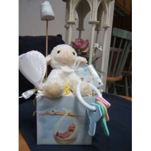  Baby Boy Gift Box with Plush Lamb Baby