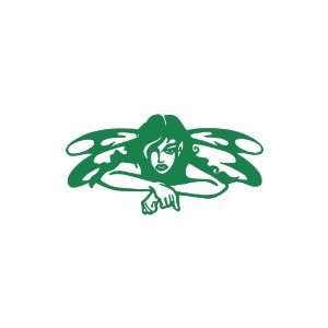  Fairy pixie girl Large 18 wide GREEN vinyl window decal 