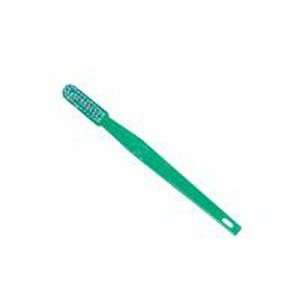 Toothbrush, 46 Tuft, White Nylon Bristles, Semi Trans Green, 144/bx,10 